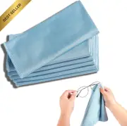 6-Pack Microfiber Cloths, 16x16 Inch, Lint-Free for Glass & Windows