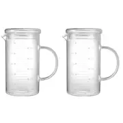 Water Pitcher Lid Graduated Beaker Mug Tea Pitcher Glass Water Jug