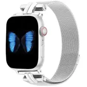 Band for Apple Watch Bands for Women 45mm 44mm 42mm 49mm, H-shaped Metal Mesh...