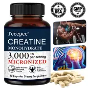 Creatine Monohydrate Capsules 3000mg - Increase Strength and Build Muscle