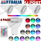 4x GU10 RGBC LED Light Bulb Color Changing Remote Control Spotlights Downlight