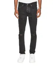 Van Winkle Skinny Leg Jean - Stencil Black | Ksubi ++