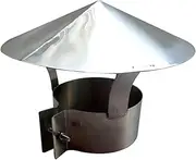 [ADZQM] Stainless Steel Chimney Flue Cowl Pipe Rain Cover Protector Cap Ending Rain and Snow Cover Pot, Flue Protector for Pipefit,100mm