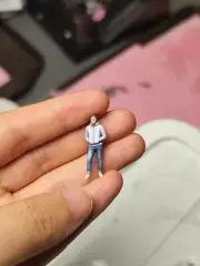 Diorama Scene Props Resin 1/64 Jeans Pants Man Figure Painted Mini Doll Toys