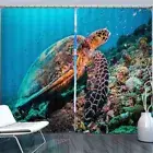 Brown Turtle Nice Coral 3D Curtain Blockout Photo Printing Curtains Drape Fabric