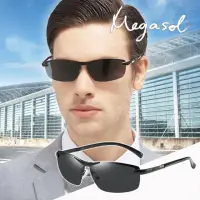 在飛比找momo購物網優惠-【MEGASOL】寶麗萊UV400偏光記憶合金太陽眼鏡A28