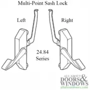 Truth 24.84 Maxim Multi-Point Sash Lock, Right Hand, Stainless Steel - Tan