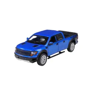 【KIDMATE】1:34聲光合金車 Ford F-150 SVT Raptor藍(正版授權 迴力車模型玩具車)