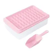 Ice Cube Tray with Lid and Bin for Freezer, Easy Release 55 Nugget Ice Tray w...