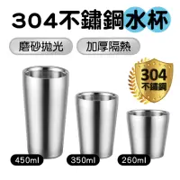 在飛比找momo購物網優惠-【FunnyBuy 趣買】304不鏽鋼雙層隔熱杯 260ml