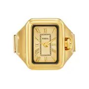 Fossil Raquel Watch Ring Two-Hand Gold-Tone Stainless Steel ES5343 Yellow Gold