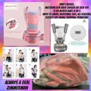 Baby Carrier 3In1 Front Facing Ergonomic Hip Seat Newborn Infant Wrap Sling Pink