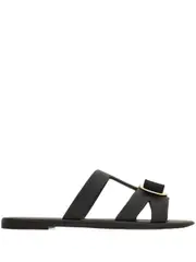 [Ferragamo] New Vara plate sandals 8 Black