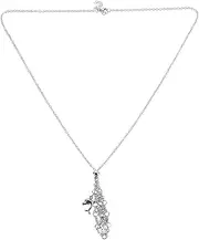 [Beatifufu] Gemstone Cage Net Necklace Crystal Stone Pendant for Women Metal Mesh Net Adjustable Chain Braided Cord Artistic Jewelry Crystal Holder Necklace