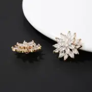 Crystal Button for Wedding Dress Flat Back Rhinestone Button for Sewing