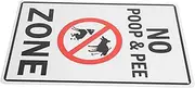 No Peeing Pooping Dog Warning Sign Outdoor Use for Eye Catching Design Easy to Install Deterrent for Dog Owners