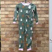 Cotton On Kids Miffy Jumpsuit Sleepwear Green Size 5-6 BNWT