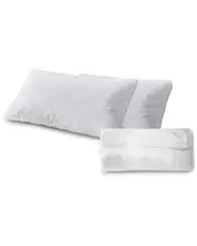 Blue Ridge Home Fashions Cambric 100% Cotton Quilted Goose Feather And Down Medium Firm Pillow 2-Pack