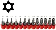 Multifunction 13Pc Tamper Proof 6 Point Star Torx Driver Bit Set - Fits ¼" Screw