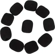 MINAOLULUS 100pcs Headset Mic Windshield Gaming Microphone Covers Windshield Mic Lapel Mic Windscreen for Microphone Mic Protective Covers Small Mic Covers Microphone Windscreen Sponge Black