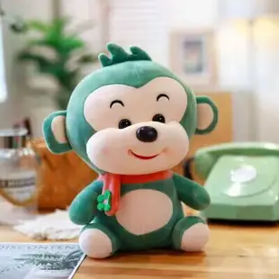 小猴子毛絨玩具小猴子布娃娃玩偶公仔禮物禮品猴子抱枕剪刀機娃娃