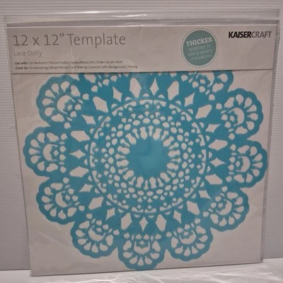 Kaisercraft "Lace Doily" - 12 x 12" Gel Templates - Crafts Scrapbooking