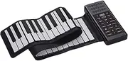 Labymos Multifunction Portable Electric 61 Keys Hand Roll Up Piano Flible Silicone Piano Keyd Built-in Speaker Lithium Battery Reverberation BT Function Digital Piano Keyd