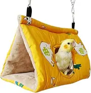 QX-Pet Supplies Winter Warm Bird Nest House Hanging Hammock Velvet Shed Hut Cage Plush Fluffy Birds Hideaway Sleeping Bed Fuzzy for Parrot Parakeet Cockatiels Budgies Cockatoo Lovebird Finch Canary