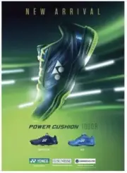 Yonex Power Cushion 100DR Badminton Shoe US Unisex Men 7/Women 8.5 (Navy/Yellow)