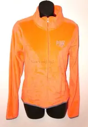 NWT VICTORIA'S SECRET PINK Super Soft Fuzzy Fleece ZIP UP JACKET SWEATER NEW XS