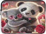 Cute Panda Koala Love Vibes Computer Case for Laptop, Puffy 13.3 Inch Laptop Case for Women Men