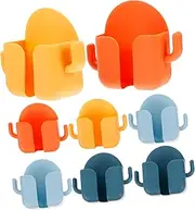DIYEAH 8Pcs Wall Phone Charging Bracket Adhesive Holder for Remote Control Mobile Devices Strong Adhesive Wall Mount Phone Support for Home Office School Use