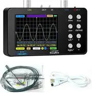 Compact Portable Digital Oscilloscope 50M Sampling e 10M Analogue Bandwidth Handheld t Oscilloscope Cellphone Repairs Lissajous Patterns 6A t Multicolor Host & USB Cable & 2pcs high Voltage Probes