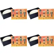 4PK LVD Christmas Nutcracker Scented Bath Soap w/ Box Body Fragrance 9x6cm