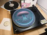 Cyber Magic Mushroom Felt Record Player Turntable Slipmat Mat, Psychedelic Trip