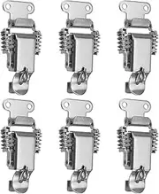 LC LICTOP Compression Spring Loaded Toggle Latch Lock Stainless Steel Buckle Padlock for Toolbox Chest Cases Suitcases Chassis Luggages 3IN 6Pcs