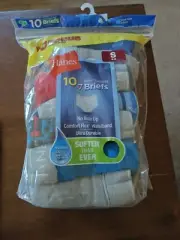 Hanes Boys Hanes Briefs Small 6-8 Cotton 10pc Comfort Flex Cooling Soft NIP