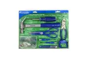 9pc Tool Set DIY Hammer Pliers Screwdriver Box Cutter Scissors Tape Measure