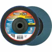 Flexovit MEGALINE ZIRCONIA FLAP DISC 180mm*AUS Brand-40-Grit, 60-Grit Or 80-Grit