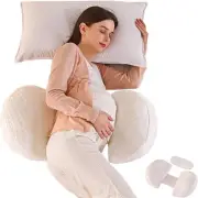 Pregnancy Wedge Pillow Support Body,Portable Belly Wedge Pillow with Cooling ...