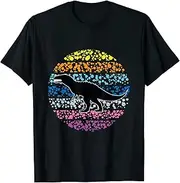 [X.Style] Dot Day Dinosaur Colorful Trex Dinosaur Polka Dot Boys Kids ds293 T-Shirt (3XL) Black