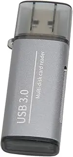 USB 3.0 Memory Card Reader Efficient Dual Slot Micro Storage Reader for Windows, for OS X, Linux, Practical Tool Office Workers Portable