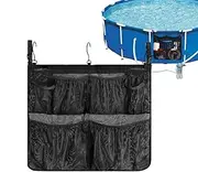 Ground Pool Storage Container | Mesh Organizer Large Capacity Poolside Basket | Multipurpose Pool Bag Mesh Pocket for Home Camping Beach Parties