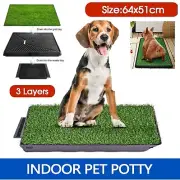 Indoor Dog Pet Potty Training Portable Grass Mat Toilet Loo Pad Tray Pee Pad Mat