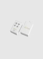 GUESS Silver Triangle Stud Earrings