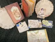 Gorgeous Junk Journal insert + lot Cards, Pockets , tags, small junk journal