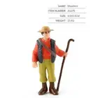 100% Brand New Model People Painted 1pc Farmer Figures PVC Small Models