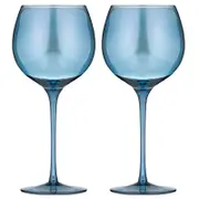 2pc Tempa Verity Gin/Tonic Drinking Crystal Glass Set - Sapphire