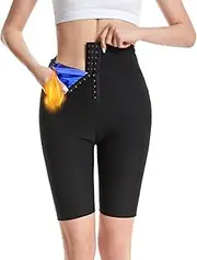 Sauna Shorts for Women Weight Loss,Women's High Waist Sauna Leggings, Tummy Control Compression Pants with Pockets