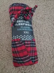 Men's Sleepwear Flannel Lounge Pants XXL Brand New Red Plaid